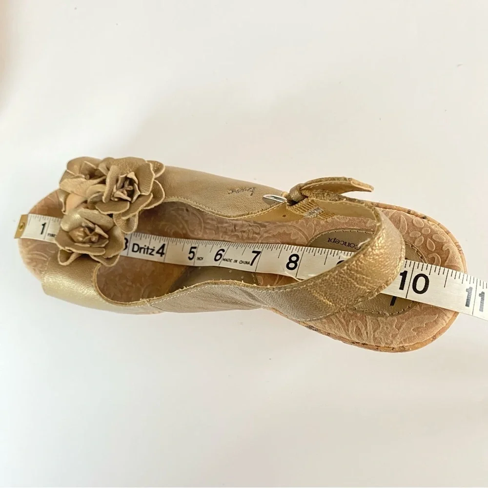 B.O.C. BORN CONCEPT Gold Wedge Sandals - Picture 14 of 14
